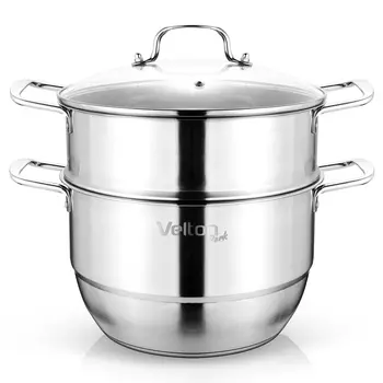 Кастрюля-пароварка Velton Park VLT2101-006 6 л, нержавеющая сталь, серебристый с крышкой (LYS26B)