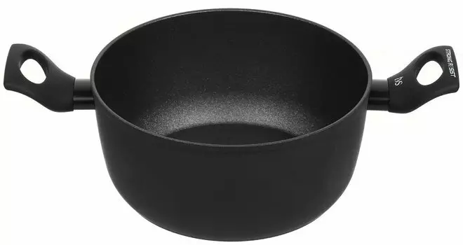 Кастрюля TVS Virtus 4.5 л, алюминий, антипригарное покрытие, черный без крышки (CS480242910001)