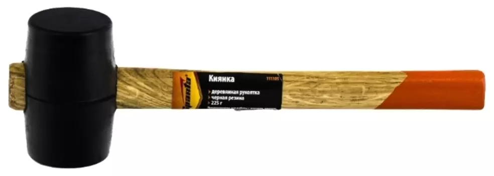 Киянка, рукоять дерево, боек резина 225г, SPARTA 111305