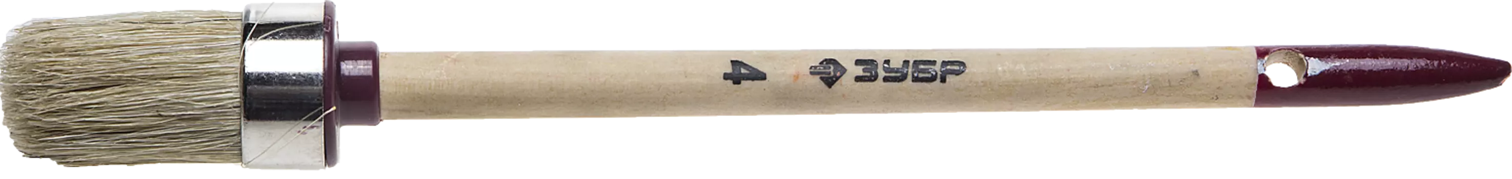 Кисть Зубр МАСТЕР №4, круглая, 25мм (01501-25)