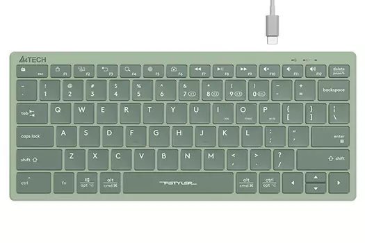 Клавиатура беспроводная A4Tech Fstyler FBX51C, ножничная, Bluetooth / USB, зеленый (FBX51C MATCHA GREEN)