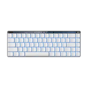 Клавиатура беспроводная ASUS ROG Falchion RX, оптико-механическая, ROG RX RED, подсветка, Bluetooth/Радиоканал/USB, белый (90MP03EC-BKRA10)