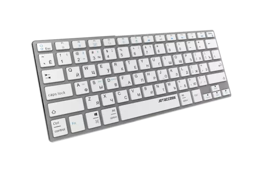 Клавиатура беспроводная Jet.A SLIM LINE K2 BT, ножничная, Bluetooth, серебристый