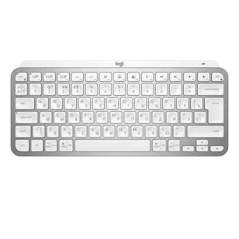 Клавиатура беспроводная Logitech MX Keys MINI, мембранная, Bluetooth / USB, светло-серый (920-010502)