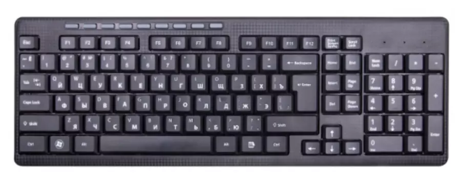 Клавиатура беспроводная Ritmix RKB-255W, мембранная, USB, черный (15119565)