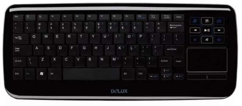 Клавиатура Delux DLK-2880G, мембранная, беспроводная, USB, черный