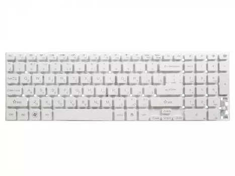 Клавиатура для ноутбука Acer Aspire 5755, 5830TG, E1-510, E1-522, E1-530G, E1-532G, E1-570G, E1-572G, E1-572PG, E5-521, E5-531G, E5-571G, V3-531G, V3-551G, V3-571G, V3-572G, V3-731G, V3-771G, z5wah, Z5WE1, V17 Nitro VN7-791, VN7-791G, белая без рамки, гор. Enter (KB.I170A.402)
