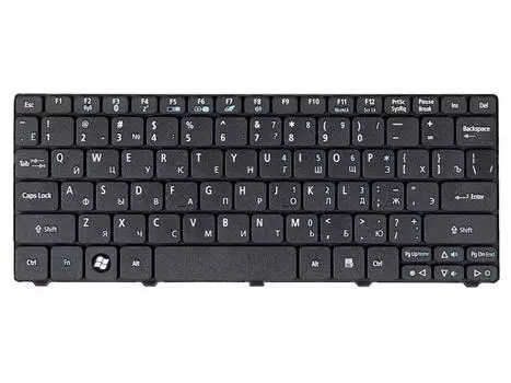 Клавиатура для ноутбука Acer Aspire One 521, 532, 532H, 533, D255, D257, D260, D270, E350, em350, E355, ZE6, One Happy, N55, Pav80, черный