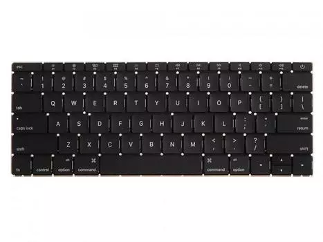 Клавиатура для ноутбука Apple MacBook Retina 12 A1534 Early 2015, прямой Enter, черный