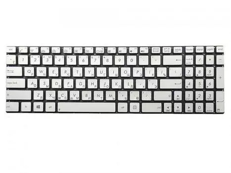 Клавиатура для ноутбука Asus N550J, N550JA, N550JK, N550JV, N550JX, N550LF, N750, N750JV, N750JK, серебристый