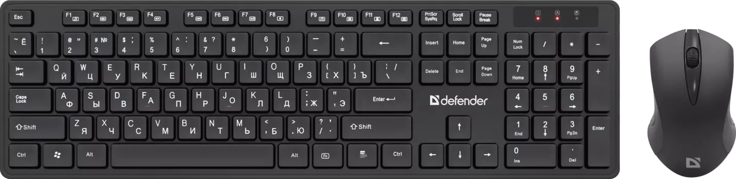 Клавиатура + мышь Defender LIMA C-993, беспроводная, USB, черный (45993)