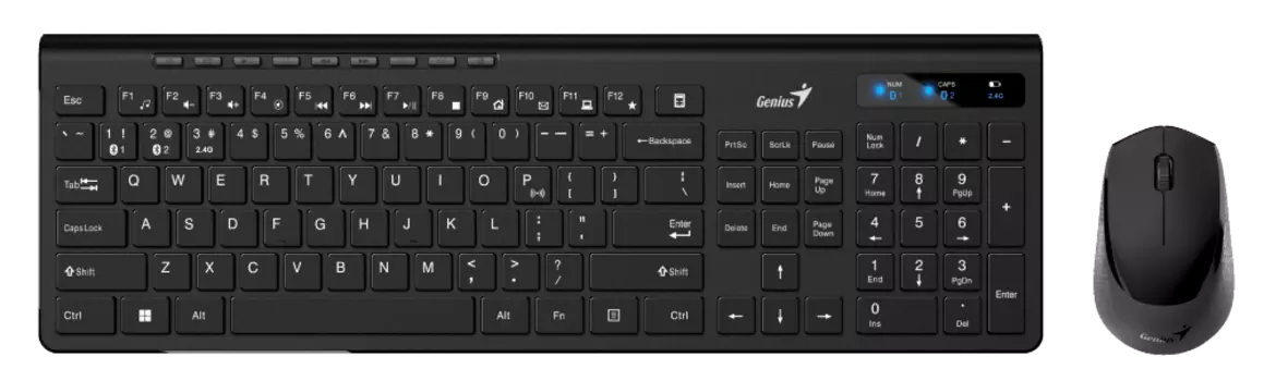 Клавиатура + мышь Genius SlimStar 8230 BT, беспроводная, Bluetooth, черный (31340015408)