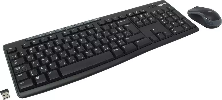 Клавиатура + мышь Logitech MK270, беспроводная, USB, черный (920-003381/920-004509/920-004518) б/у, незначительные следы эксплуатации