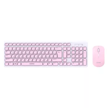 Клавиатура + мышь SmartBuy ONE 250288AG, беспроводная, USB, радиоканал, белый/розовый (SBC-250288AG-WP)