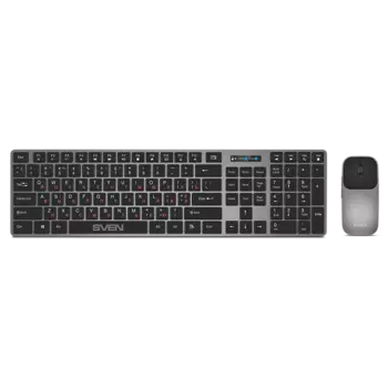 Клавиатура + мышь Sven KB-C3000W, беспроводная, USB, серый (SV-019693)