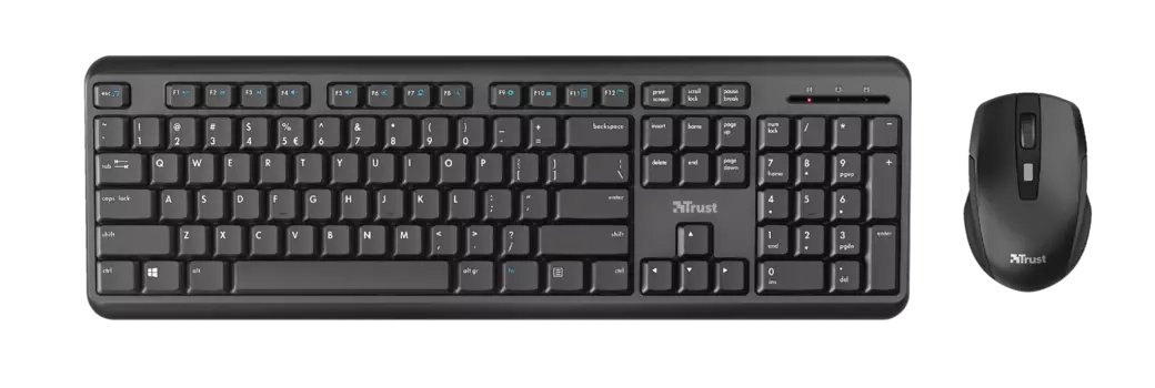Клавиатура + мышь Trust Ody, беспроводная, USB, чёрный (24159)