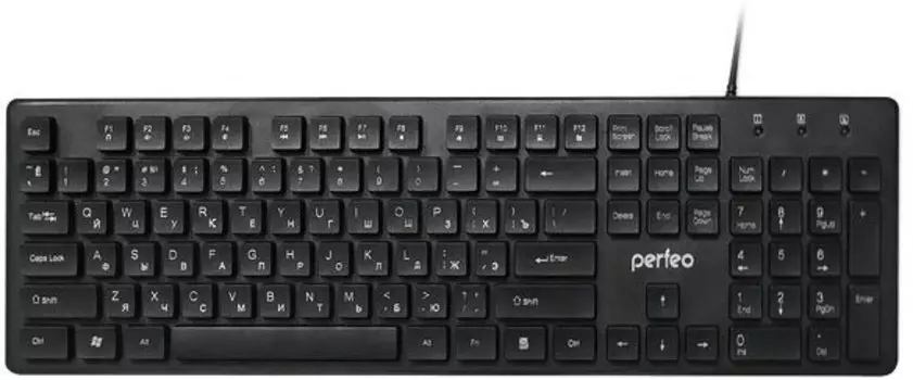 Клавиатура Perfeo CONTENT PF-840-MM, мембранная, USB, черный (PF_4829)
