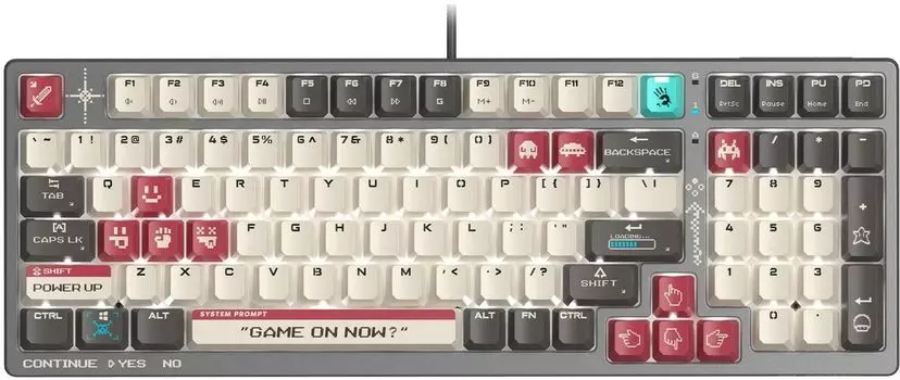 Клавиатура проводная A4Tech Bloody S98, механическая, Bloody BLMS RED, подсветка, USB, красный/серый (S98 Pixels) Английская раскладка!!!