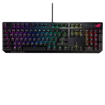 Клавиатура проводная ASUS ROG Strix Scope NX, механическая, ROG NX RED, подсветка, USB, черный (90MP0186-B0RA00)