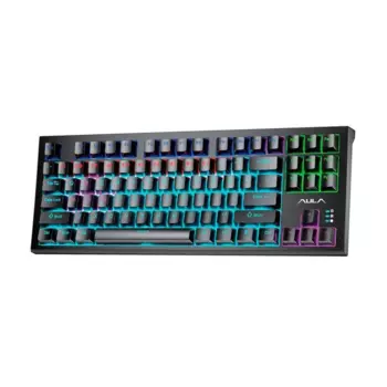 Клавиатура проводная AULA F3032, механическая, Red Switch, подсветка, USB, черный (F3032) Английская раскладка!!!