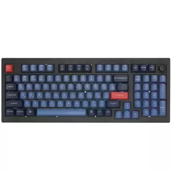 Клавиатура проводная/беспроводная Keychron V5 Max, механическая, Gateron Jupiter Banana, подсветка, Bluetooth/Радиоканал/USB, черный (V5M-D4)