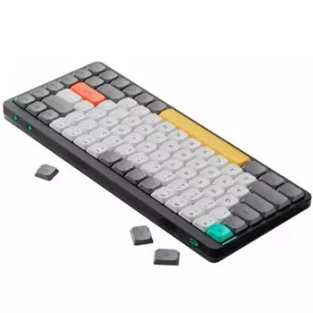 Клавиатура проводная/беспроводная Nuphy AIR75 V2, механическая, Gateron 2.0 Wisteria Switch LP, подсветка, Bluetooth/Радиоканал/USB, черный (AIR75v2-BB-23)