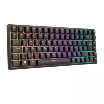 Клавиатура проводная/беспроводная Royal Kludge RK84, механическая, RK Brown, подсветка, Bluetooth/Радиоканал/USB, черный (6935280813542)