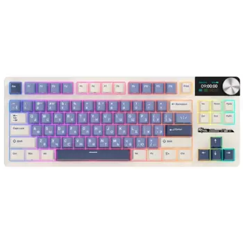 Клавиатура проводная/беспроводная Royal Kludge S85, механическая, RK Cloud, подсветка, Bluetooth/Радиоканал/USB, белый (6977576550830)