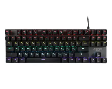 Клавиатура проводная CBR KB 881 Armor, механическая, Huano Red, подсветка, USB, черный