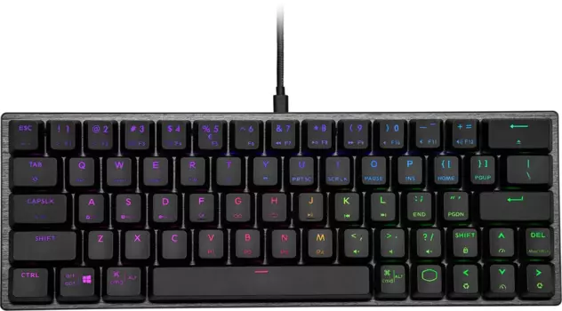 Клавиатура проводная Cooler Master SK-620, механическая, TTC Low Brown, подсветка, USB, черный (SK-620-GKTM1-RU)