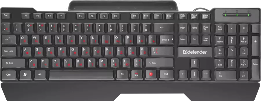 Клавиатура проводная Defender Search HB-790, мембранная, USB, черный (45790)