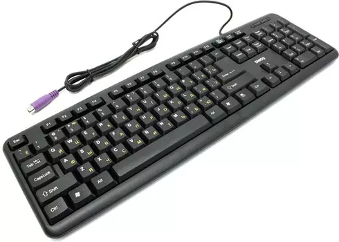 Клавиатура проводная Dialog KS-020(B)P, мембранная, PS/2, черный