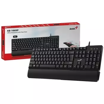 Клавиатура проводная Genius KB-100XP, мембранная, USB, черный (31310050402)
