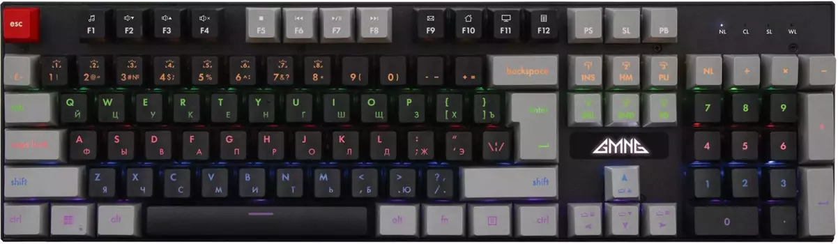 Клавиатура проводная GMNG GG-KB760X, механическая, GMING Red, подсветка, USB, черный (GG-KB760X)