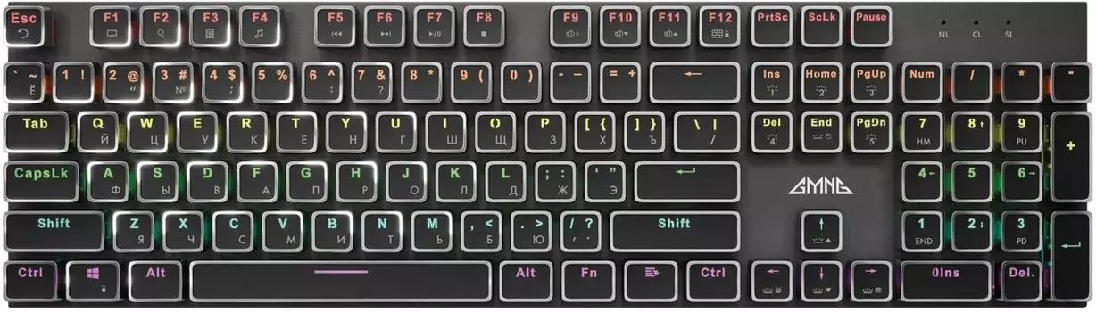 Клавиатура проводная GMNG GG-KB815X , механическая, GMING Brown, подсветка, USB, черный/белый (1913914)