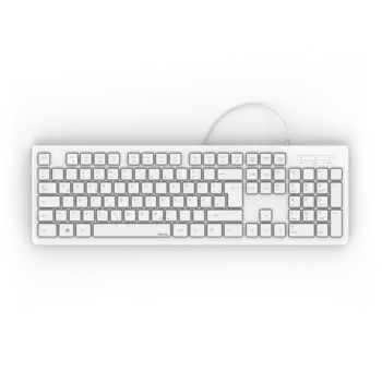 Клавиатура проводная Hama KC-200, мембранная, USB, белый (R1182680)