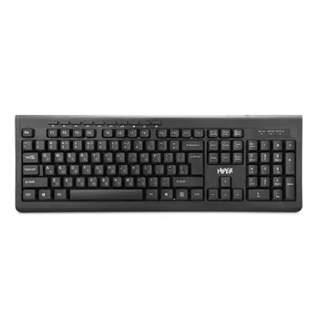 Клавиатура проводная Hiper OK-2000, мембранная, USB, черный (OK-2000)