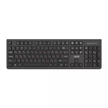 Клавиатура проводная Hiper OK-4000, мембранная, USB, черный (OK-4000)