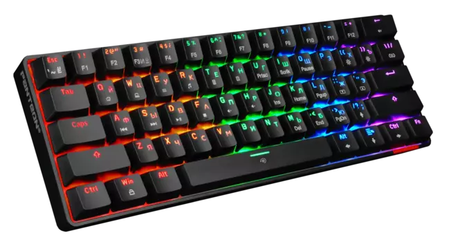 Клавиатура проводная Jet.A PANTEON T3 RS, механическая, Jixian Red, подсветка, USB, черный (PANTEON T3 RS Black)