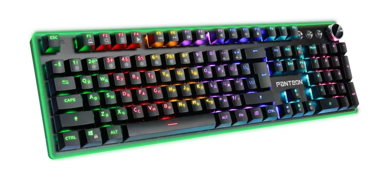 Клавиатура проводная Jet.A Panteon T9, механическая, Outemu Red, подсветка, USB, черный (Panteon T9)