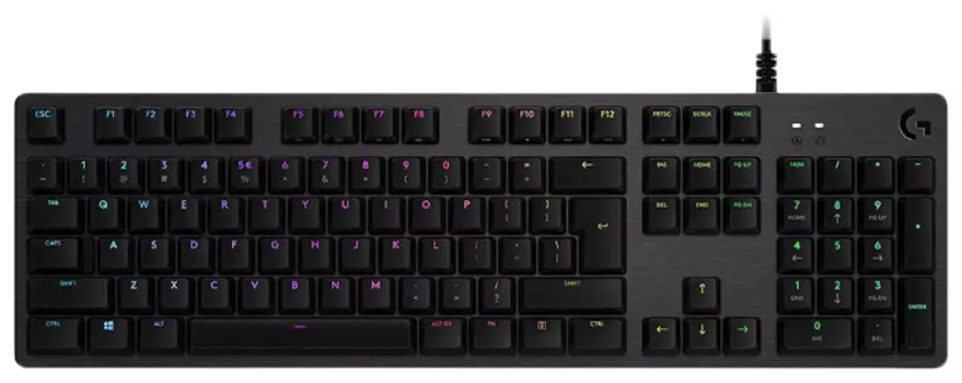 Клавиатура проводная Logitech G512 Carbon GX Brown, механическая, Logitech GX Brown, подсветка, USB, черный (920-009351)