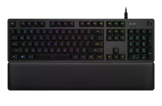 Клавиатура проводная Logitech G513 Carbon, механическая, GX Blue, подсветка, USB, черный (920-008934)