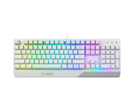 Клавиатура проводная MSI VIGOR GK30, плунжерная, подсветка, USB, белый (VIGOR GK30 WHITE RU)