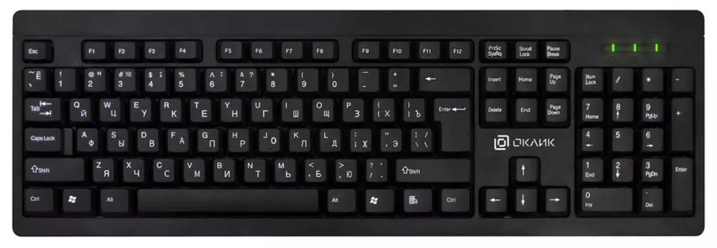 Клавиатура проводная Oklick 95M, USB, черный (1788106)