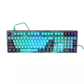 Клавиатура проводная Raskat KM002 UV Green, механическая, Raskat Custom White, подсветка, USB, зеленый/серый (KM002 UV Green)