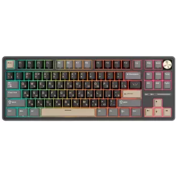 Клавиатура проводная Royal Kludge RK R87 Pro, механическая, RK Brown, подсветка, USB, темно серый (6977576550724)