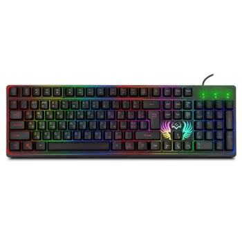 Клавиатура проводная Sven KB-G8000, мембранная, подсветка, USB, черный (SV-019907)