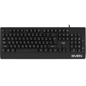 Клавиатура проводная Sven KB-G8300, мембранная, подсветка, USB, черный (SV-019280)