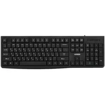 Клавиатура проводная UGREEN KU003, мембранная, USB, черный (15218)