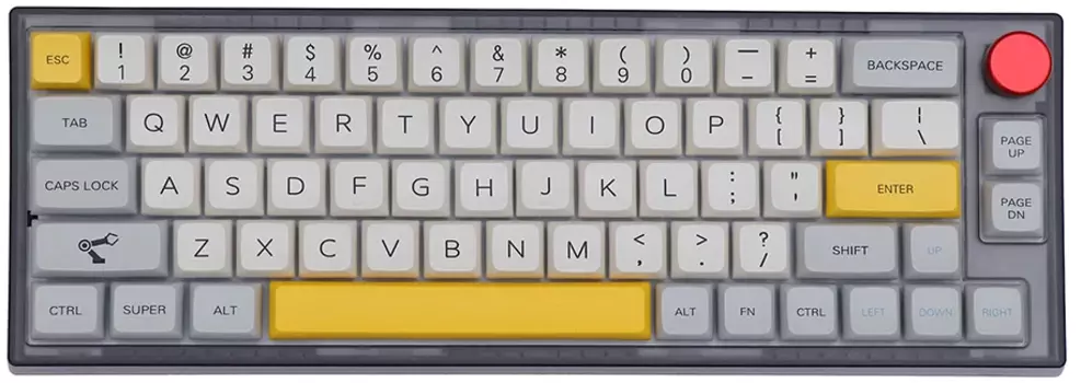 Клавиатура проводное/беспроводное Epomaker TH66Pro-BLK-THE-Flam, механическая, Flamingo Black, подсветка, Bluetooth/Радиоканал/USB, черный (TH66Pro-BLK-THE-Flam) Английская раскладка!!!